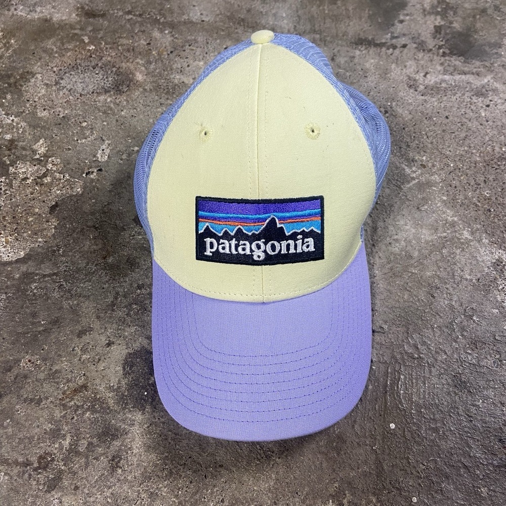 Patagonia Trucker Cap Snap Back Adjustable Purple Color Block Hiking Wear